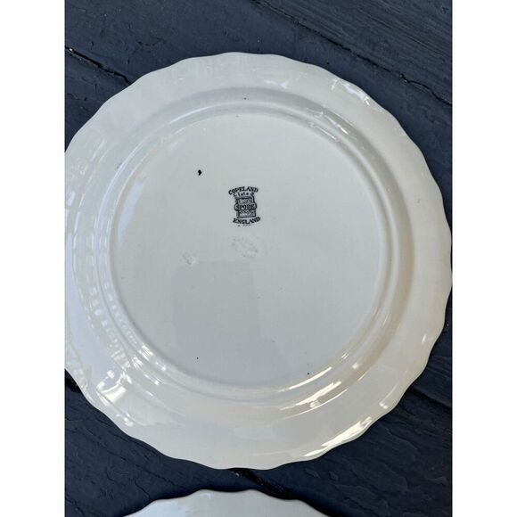 Vintage 1928 Copeland England Late SPODE Black White 9" Dinner Plate 3 available - Picture 5 of 8